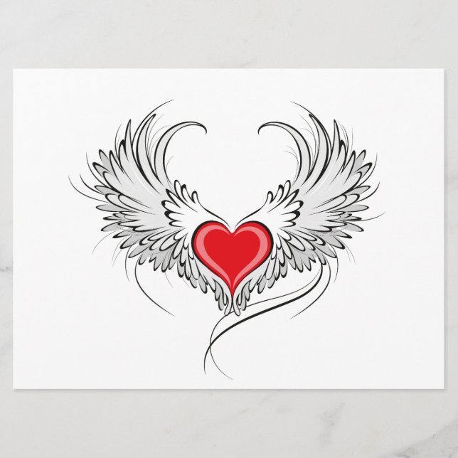 Programa Coração Anjo Vermelho com asas (Frente)