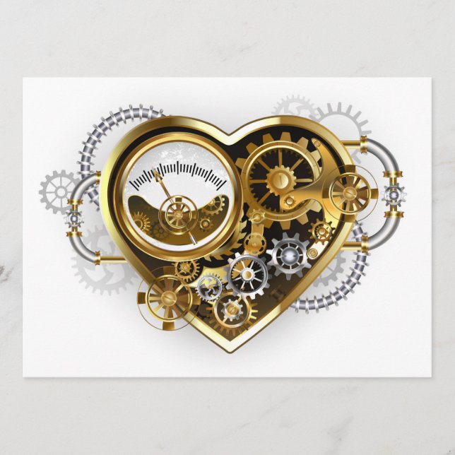 Programa Coração Steampunk com Manômetro (Frente)