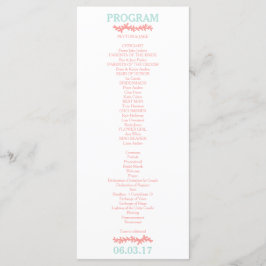 Programa Coral Heart Aqua Beach Wedding