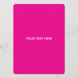 Programa Creat Your Own Megenta Invitation Postcard