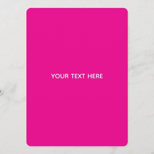 Programa Creat Your Own Megenta Invitation Postcard (Frente)