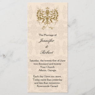 Programa Creme e Casamento tema damasco Dourado