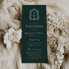 Programa Crest Monograma Casamento Floresta Verde