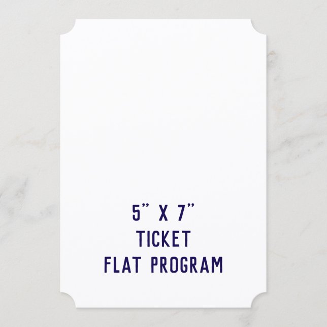 Programa Crie seu Bilhete Personalizado 13 x 18 cm Plano (Frente)