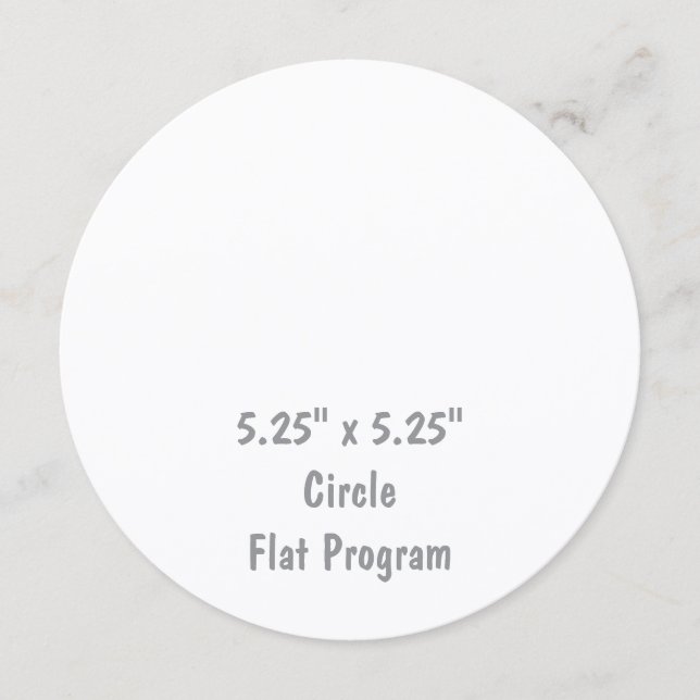 Programa Crie seu Círculo Plano Personalizado de 5,25"x5,25 (Frente)