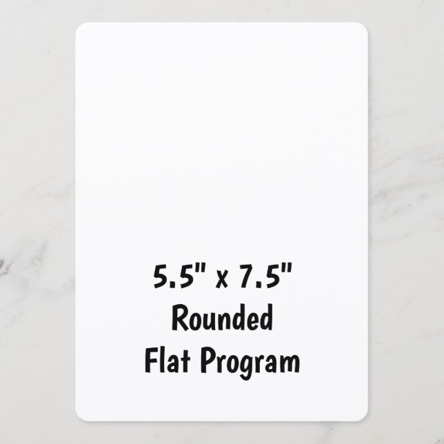 Programa Crie seu Personalizado 5.5" x 7.5" Arredondado Pla (Frente)
