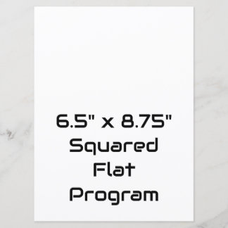 Programa Crie seu Personalizado 6,5" x 8,75" Quadrado Plano