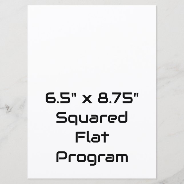 Programa Crie seu Personalizado 6,5" x 8,75" Quadrado Plano (Frente)