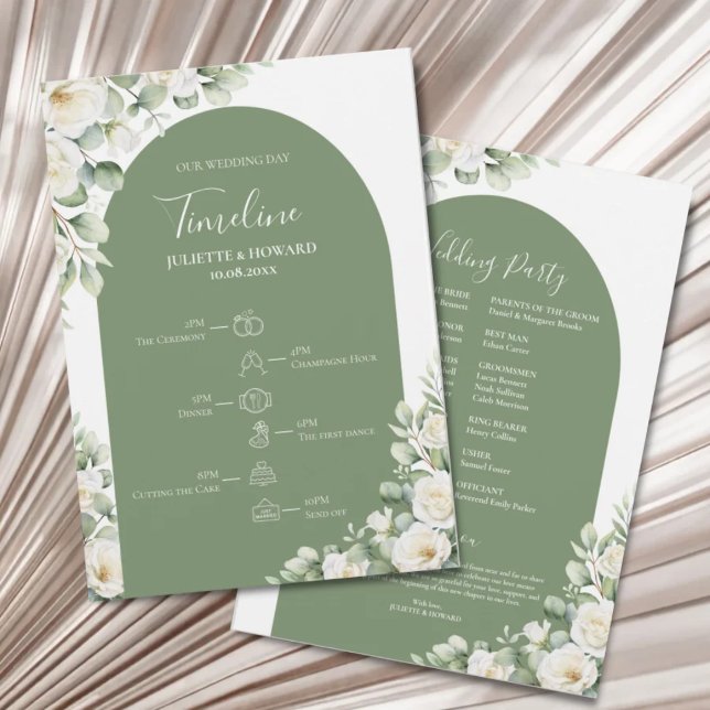Programa Cronograma de Casamento Floral Botânico Verde da G (Criador carregado)