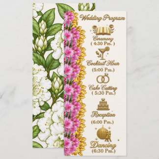 Programa Cronograma de Casamento Rhododendron da Costa de W