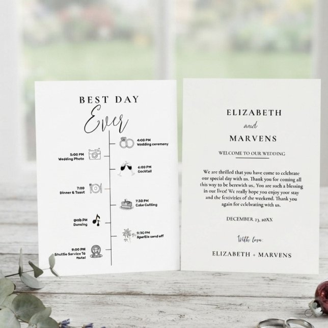 Programa Cronologia de Eventos de Casamento Minimalista Mod (Criador carregado)