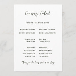 Programa Dark Sage Green Botanical Wedding