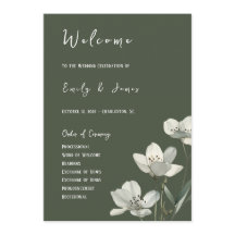 Dark Sage Green Botanical Wedding