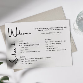 Programa de 3 Dias de Casamento de Script Minimali