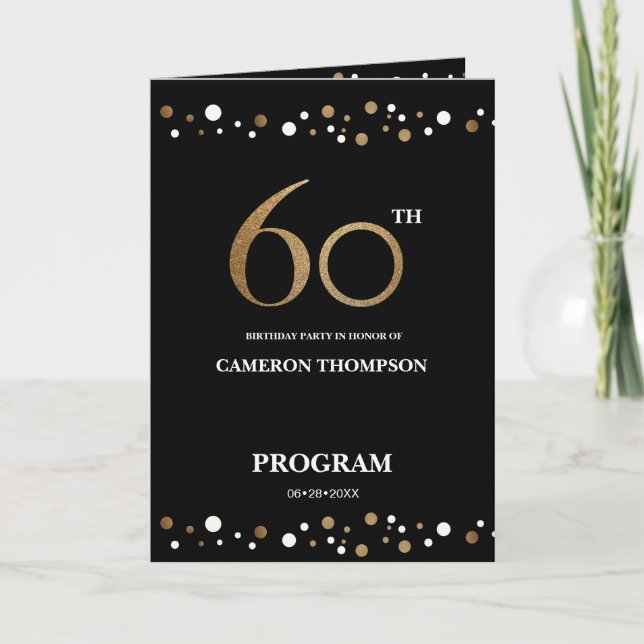 Programa de 60 anos do Confetti Dourado e Negro (Frente)