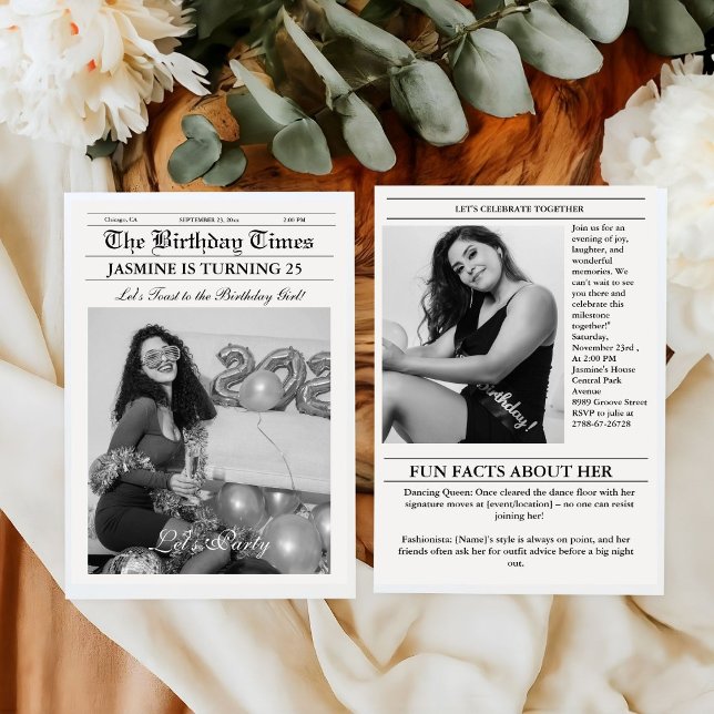 Programa de Aniversário de Jornal Único Infográfic (Criador carregado)