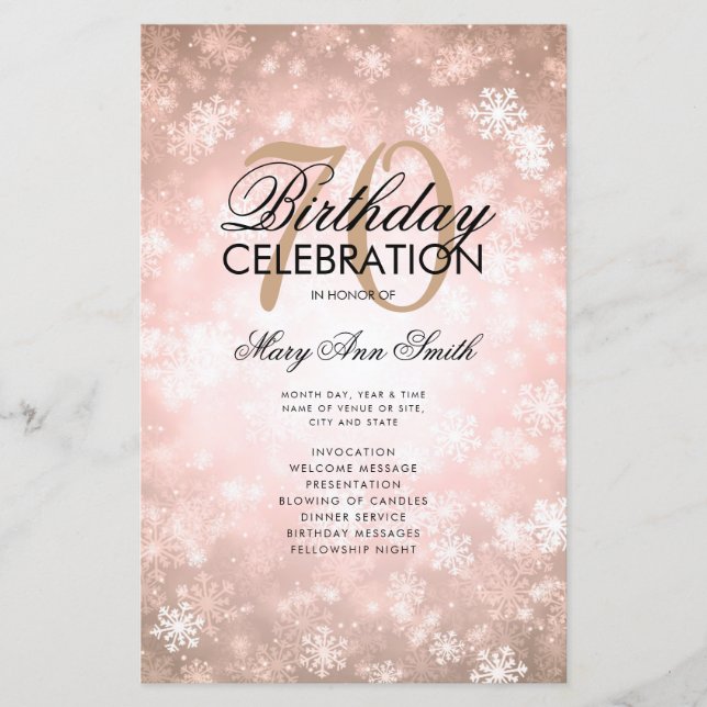 Programa de Aniversário do 70 de Inverno Rosa do P (Frente)