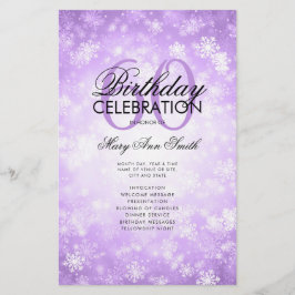 Programa de Aniversário do inverno 60 Menu Purple 