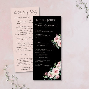 Programa de Aquarela Floral Elegante Blush & Black
