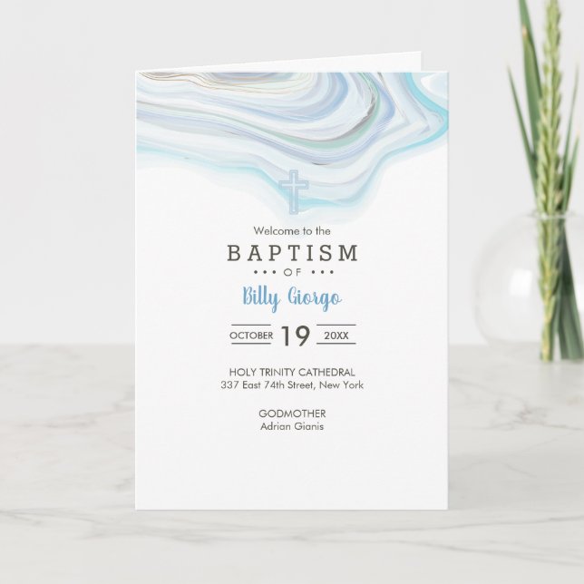 Programa de Batismo da Igreja Ortodoxa Grega Billy (Frente)