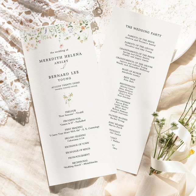 Programa de Capa de Casamento de Flores Silvestres (Criador carregado)