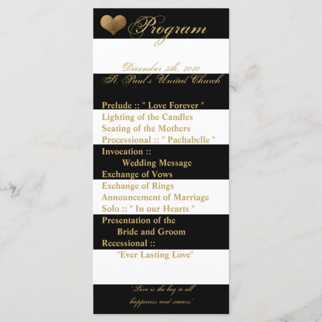 Programa de Casamento 25 4x9 - Stripe Moderna - Br (Frente)