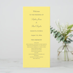 Programa de Casamento Amarelo da Manteiga Elegante