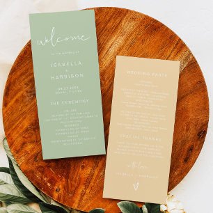 Programa de Casamento Amarelo Verde LEAH Pastel