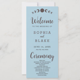 Programa de Casamento Azul das Luas Marrons Escura