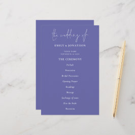 Programa de Casamento Azul Elegante para Orçamento