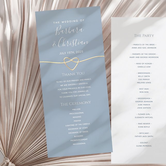 Programa de Casamento Azul Empoeirado (Criador carregado)