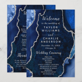 Programa de Casamento Azul Marinho e Ágata Prata