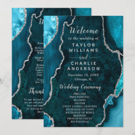 Programa de Casamento Azul Turquesa e Ágata Pratea