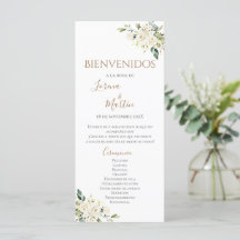 Programa de Casamento Boho Espanhol