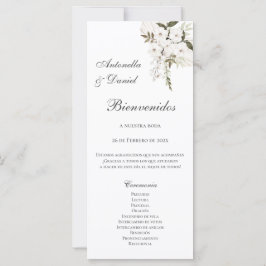 Programa de Casamento Boho Espanhol