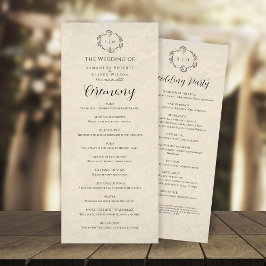 Programa de Casamento Boho Minimalista Vintage