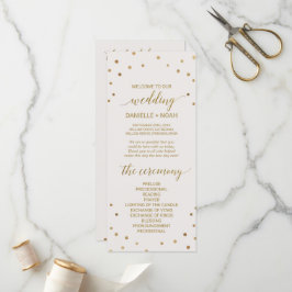 Programa de Casamento Bolinhas Dourado