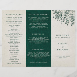 Programa de Casamento Botânico Emerald Greenery Vi