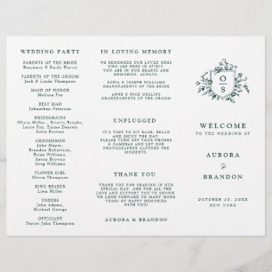 Programa de Casamento Botânico Emerald Greenery Vi