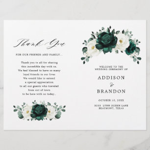 Programa de Casamento Branco Emerald Greenery Euca