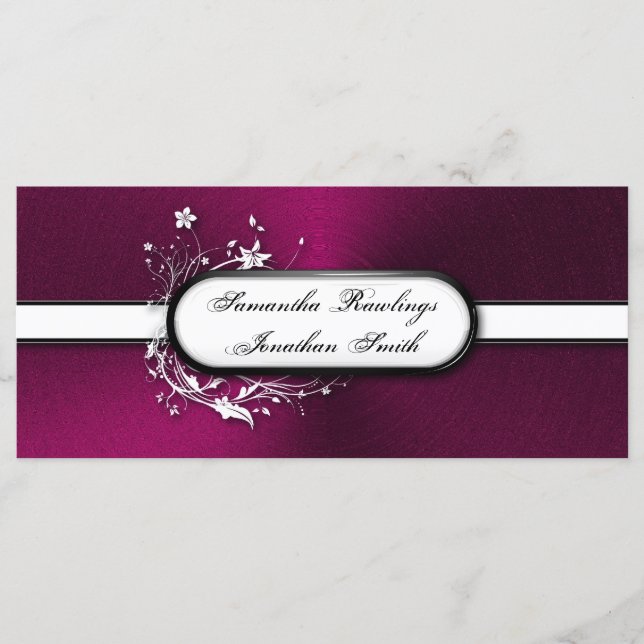 Programa de Casamento - Cabeças Metálicas Brancas (Frente)