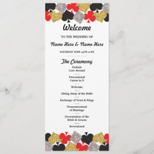 Programa de Casamento Cartões Brilho de Cassino La