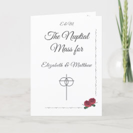 Programa de Casamento Católico de Rosas Finos