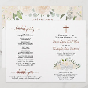 Programa de Casamento Católico DIY Champagne Roses