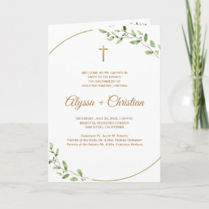 Programa de Casamento Católico Elegante Com Leitur