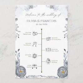 Programa de Casamento – Cerimônia Floral Elegante