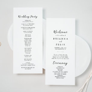 Programa de Casamento Clássico de Kraft Simples