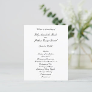 Programa de Casamento Clássico Preto e Branco Atem