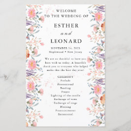 Programa de Casamento Colorido de Primavera Wildfl
