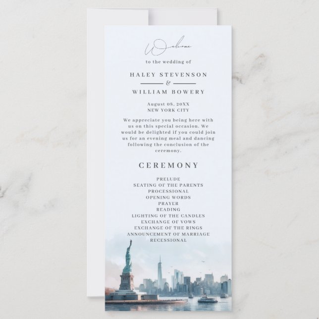 Programa de Casamento com a Silhueta de Nova York  (Frente)